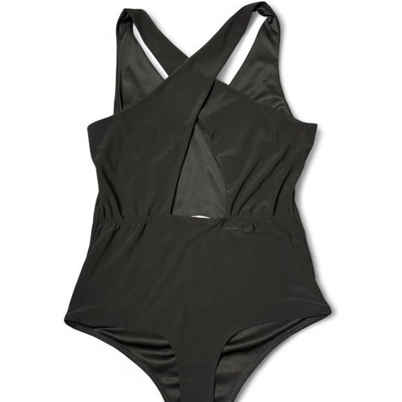 Fashion Nova Black Cross-Strap One-Piece Swimsuit - Picture 5 of 8